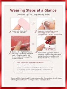 Step-by-step application guide for leopard cat-eye press-on nails with tool kit instructions