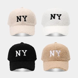 Casquette De Baseball Sherpa Hiver Thermique Chapeau En Laine D'agneau Broderie De Lettres Streetwear Décontracté