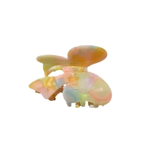 Sweet French vintage lace bow hair clip in colorful acetate for elegant hairstyles