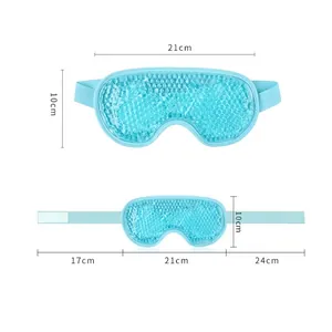 Cold and hot compress gel eye mask with dimensions 21x10cm for sleep and relaxation