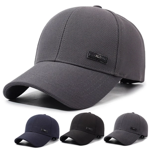Gorra De Béisbol Para Hombre Algodón Sarga Protección Solar Casual Al Aire Libre Hebilla Metal Ajustable Con Parche