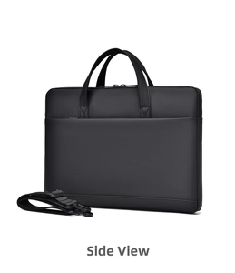 Business laptop bag with durable nylon fabric, reinforced handles and adjustable strap