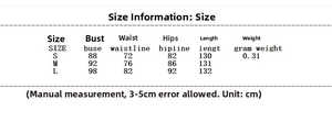 Size chart with bust, waist, and hip measurements for backless sequin party maxi dress