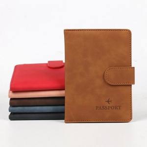 Passport Holder RFID Blocking PU Leather Multi-Functional Travel Wallet Organizer Case Card Slots For Men Women