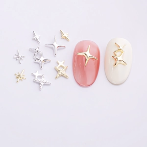 Décoration Ongles Étoile Alliage Strass 3D Breloques Étoiles Pour Manucure DIY Bijoux Ongles Métalliques Minimalistes
