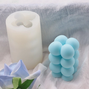 Bubble Cube Silicone Mold 3D Sphere Stack Design For DIY Candle Handmade Soap Plaster Resin Crafts Decoration