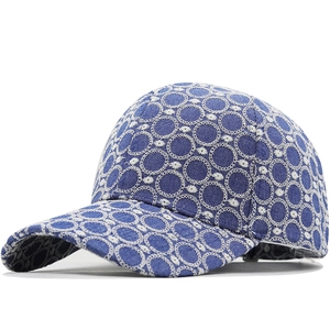Cappellino Da Baseball Ricamato Cotone Denim Motivo Floreale Bianco Geometrico Regolabile Cappello Da Sole Per Uomo Donna