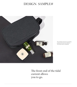 Macro view of grey oxford travel bag interior with organized compartments and pockets