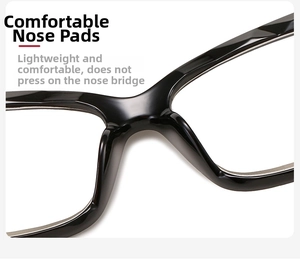 Details der bequemen Katzenaugen-Lesebrille mit integriertem Nasensteg-Design für Komfort