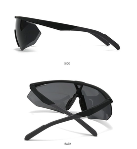 Detailed side and back views of classic black aviator sunglasses with a sleek frame