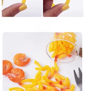 Detailliertes realistisches Mini-Tempura-Garnelen-Modell für DIY-Bastel- und Miniaturprojekte