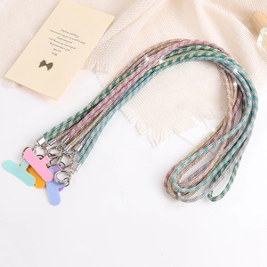 Rhinestone Mesh Phone Lanyard Crossbody Chain Strap Fashionable Sparkling Device Accessory Neck Hanging Holder