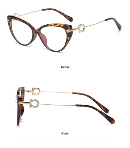 Detailed cat-eye frames with tortoiseshell finish and sparkling metal temple accents