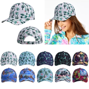 Fashion Printed Baseball Cap Adjustable Polyester Sun Protection Hat For Men Women Cactus Turtle Pattern Outdoor Casual Sport Visor