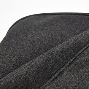 Minimalist black waterproof Oxford travel toiletry bag with high-density woven texture