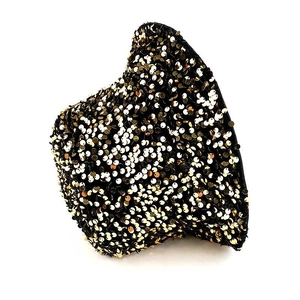 Fashionable sequin bucket hat with gold and silver glitter for a stylish party look