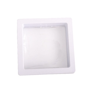 White square PE film floating jewelry display case with transparent membrane for storage