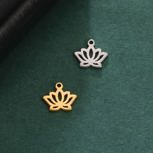 Lotus flower pendants in gold and silver finish made of durable 304 stainless steel