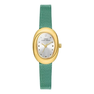 Montre À Quartz Femmes Boîtier Ovale Alliage Bracelet Cuir Étanche Élégante Rétro Casual Verre Minéral Boucle Ardillon