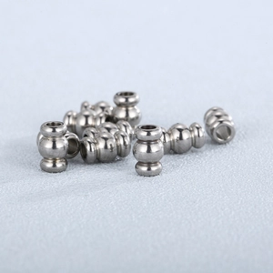 Textured stainless steel spacer beads in cylindrical shape for jewelry making