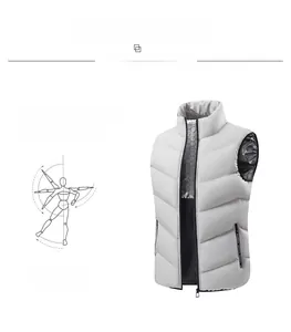Detail showing the inner geometric honeycomb lining of a warm light grey quilted gilet