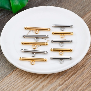 Polished gold and silver stainless steel OT toggle clasps for DIY jewelry making