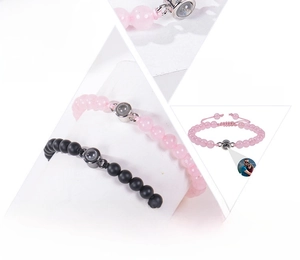 Detailaufnahme des Projektionssteins mit Ich liebe dich in 100 Sprachen für Armbänder