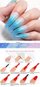 Step-by-step tutorial for applying temperature color changing aurora glitter nail gel polish
