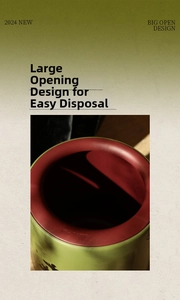 Detail of wide opening bin with contrast colors and DROP LITTER engraving