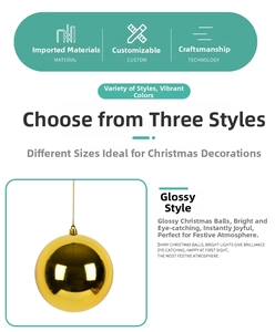 Detail of glossy gold Christmas ball ornament with hanging string for festive tree decor
