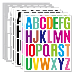 Waterproof 1-2 inch alphabet stickers in various colors for industrial or craft use