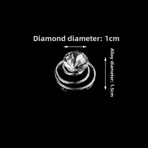 Detail view of 1cm rhinestone and 1.5cm alloy spiral hair clip for bridal hairstyles