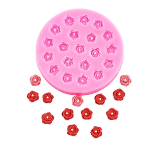 Mini rose flower silicone mold for cake decorating and creative DIY resin crafts
