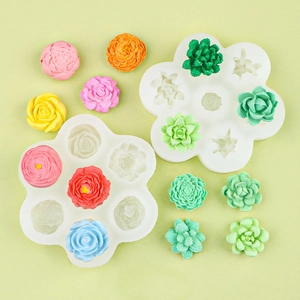 3D rose and peony flower silicone molds for DIY scented candles and chocolate crafting