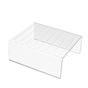 Support de présentation en acrylique transparent avec rainures pour bijoux et piercings