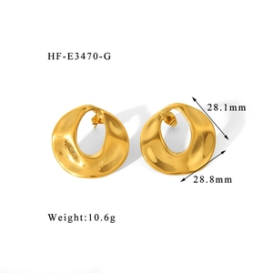 Dimensions techniques et détails pour les boucles d'oreilles créoles dorées 10,6g