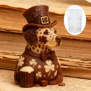 Stampo in silicone per candele dalmata con quadrifogli per aromaterapia fai-da-te