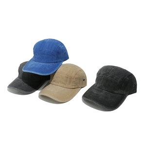 Vintage 5-Panel Caps aus gewaschener Baumwolle in Blau, Khaki, Schwarz und Dunkelgrau