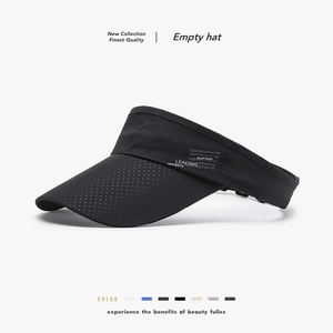 Breathable Mesh Visor Cap Sun Protection Quick Dry Adjustable Summer Sport Sun Hat For Men And Women Polyester