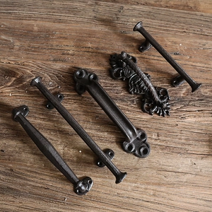 Vintage Cast Iron Door Handles Rustic Industrial Pulls For Barn Gate Cabinet Cupboard Decorative Furniture Hardware