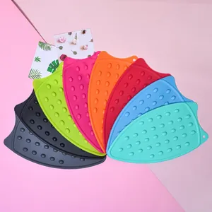 Silicone Ironing Pad Heat Resistant Iron Resting Mat Anti Slip Raised Dots Protective Surface Portable Laundry Accessory
