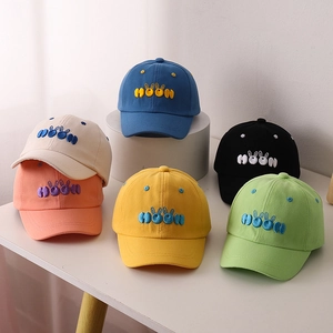 Kids Baseball Cap Pure Cotton Cartoon Rabbit Ears Moon Letter Embroidery Adjustable Sun Hat For Toddler Boys Girls