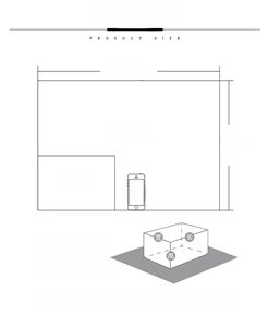 Size guide for wrapping paper showing 70x50cm dimensions with A4 paper comparison