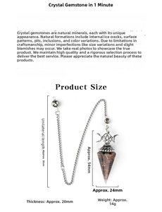 Macro shot of resin hexagonal pendulum pendant with colorful crushed stone and silver star