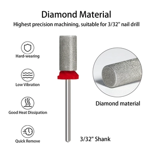 Diamanten nagelfrees met 3/32 inch schacht voor professionele manicure en pedicure