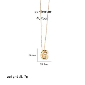 Detail of gold letter G pendant with precise size measurements and weight specs