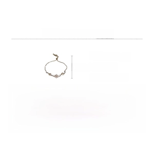 Detail view of snowflake gold bracelet dimensions 36.2cm and weight 4.1g