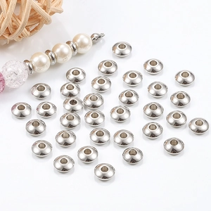 Stainless Steel Spacer Beads UFO Abacus Shape Waterproof Non Fading DIY Jewelry Making Findings Punk Style Discoid