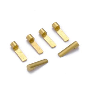 Set of 6 precision brass contact pins for wireless earbud charging components