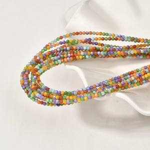 Vibrant 3mm natural freshwater shell beads for DIY handmade jewelry and necklaces